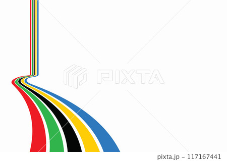Colored Olympic Games Rainbow Wave - Vector illustration Colored Olympic Games Rainbow Wave - Vector illustration 117167441