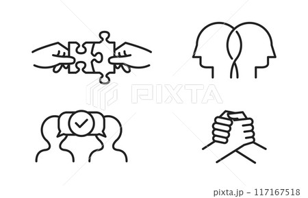 Vector banner teamwork, open hands. Solidarity concept, background Vector banner teamwork, open hands. Solidarity concept, background 117167518