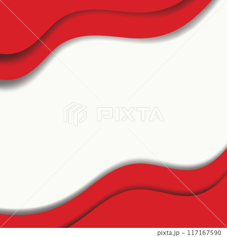 Red Waves on White Background.Indonesia Independence Day. Red Waves on White Background.Indonesia Independence Day. 117167590
