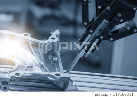 The high technology automatic robotic  in checking process for automotive industry. 117168311