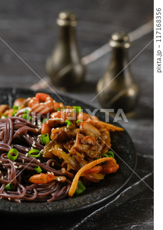 black rice noodles black rice noodles 117168356