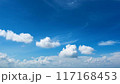 夏の青空と白い雲 117168453