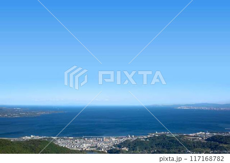 別府湾と大分市街地パノラマ 別府湾と大分市街地パノラマ 117168782