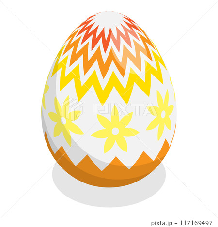 3D Isometric Flat Vector Illustration of Easter Eggs, Spring Holiday. Item 6 117169497