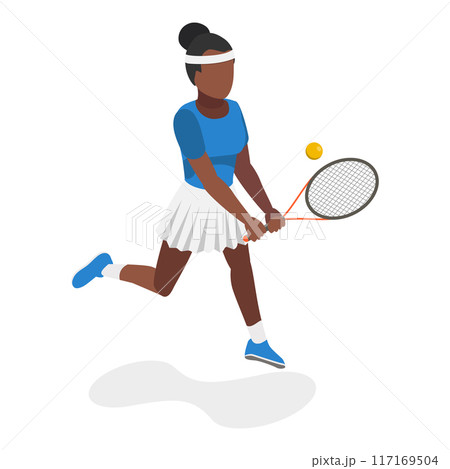 3D Isometric Flat Vector Set of Different Physical Activities, Healthy Activity and Lifestyle. Item 6 117169504