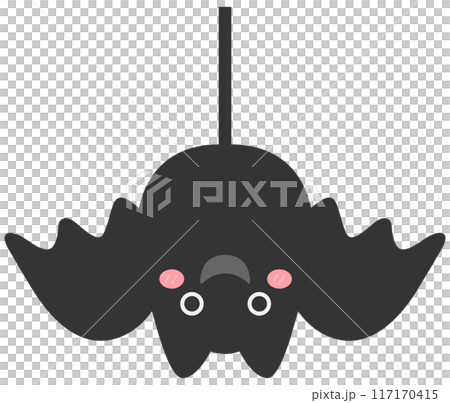 Kid hand drawn cute and colorful happy halloween bats 117170415