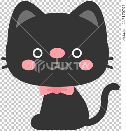 Kid hand drawn cute halloween black cat Kid hand drawn cute halloween black cat 117170792
