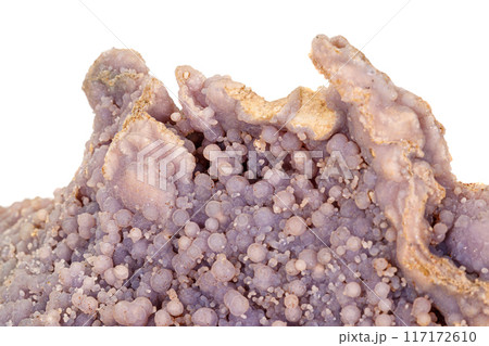Macro stone cobalt calcite mineral on white background Macro stone cobalt calcite mineral on white background 117172610