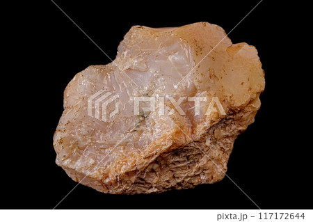 Macro stone opal mineral on a black background 117172644