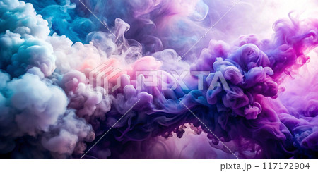 abstract colorful smoke background in the punk rock style 117172904