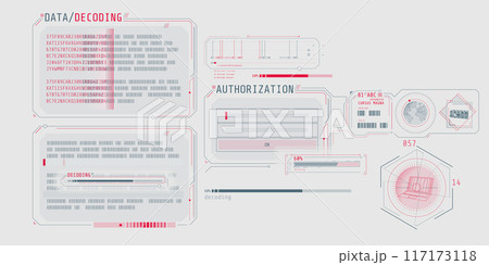 Data decoding program screen with authorization window. Data decoding program screen with authorization window. 117173118