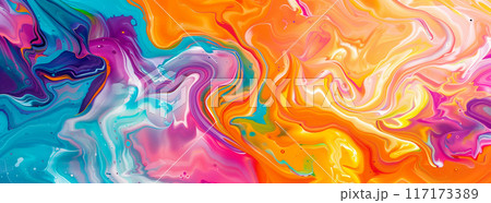 ダイナミックな抽象的流体運動アートワーク 117173389