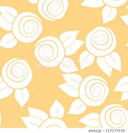 Seamless floral pattern based on traditional folk art ornaments. Colorful flowers on color background. Scandinavian style. Sweden nordic style. Vector illustration. Simple minimalistic pattern Seamless floral pattern based on traditional folk art ornaments. Colorful flowers on color background. Scandinavian style. Sweden nordic style. Vector illustration. Simple minimalistic pattern 117173539