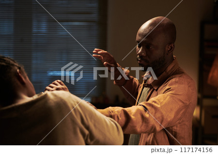 Young aggressive and violent man 117174156