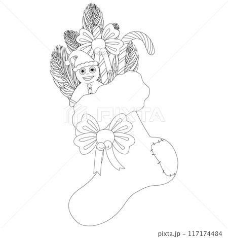 Christmas Stocking Coloring Page 117174484