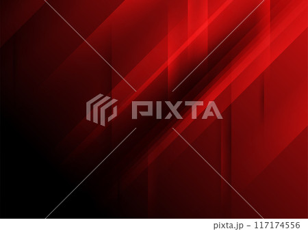 Dark red stripes and lines geometric tech abstract minimal background 117174556