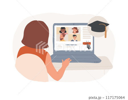 Join class isolated cartoon vector illustrations. 117175064