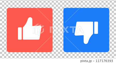 赤と青色|グッドマークとバッドマーク 赤と青色|グッドマークとバッドマーク 117176393