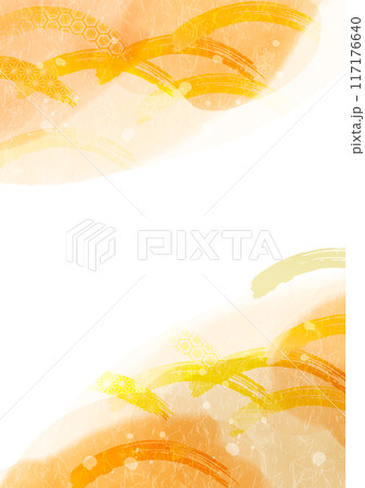 秋　紅葉の水彩背景イラスト 117176640