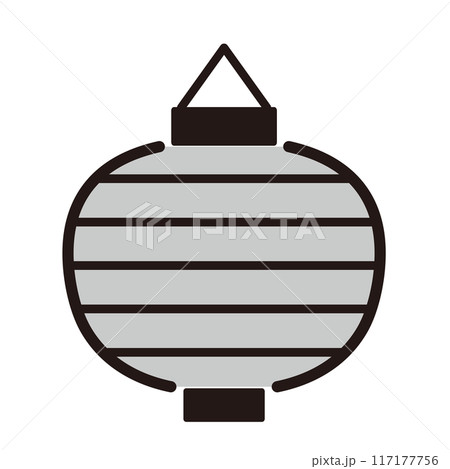 シンプルな和風の提灯のアイコンイラスト 117177756