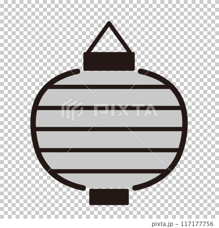 シンプルな和風の提灯のアイコンイラスト 117177756