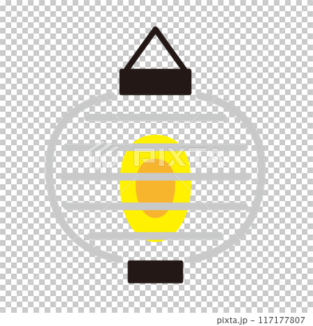 Simple Japanese lantern icon illustration 117177807