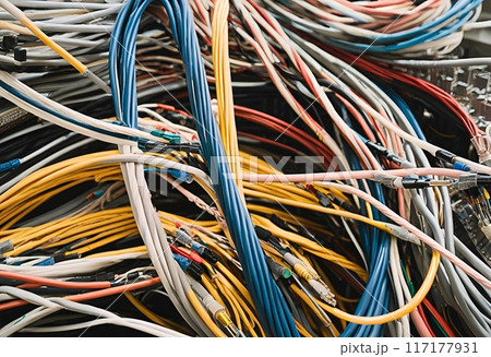 たくさんのケーブル 117177931