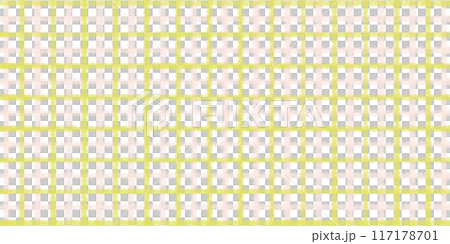 クレヨンで描く、明るく楽しい色合いのチェック模様 - 春夏  117178701