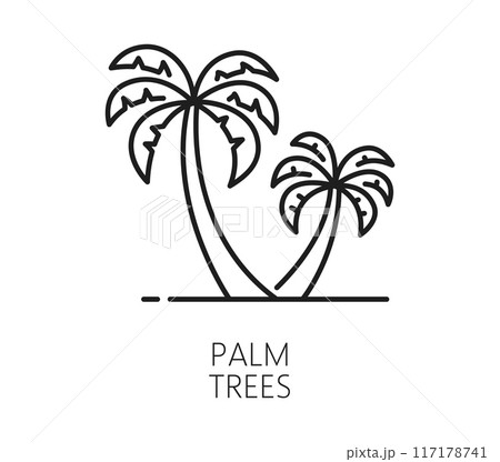 Singapore travel and vacation icon of palm trees for beach and sea holiday, vector symbol. Singapore and Southeast Asia city landmark icon for tourism and travel or vacation resort Singapore travel and vacation icon of palm trees for beach and sea holiday, vector symbol. Singapore and Southeast Asia city landmark icon for tourism and travel or vacation resort 117178741