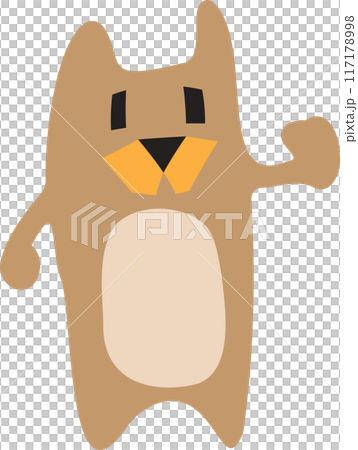 The Bear drawing cartoon style for sticker or stamp concept 117178998