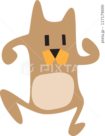 The Bear drawing cartoon style for sticker or stamp concept 117179000