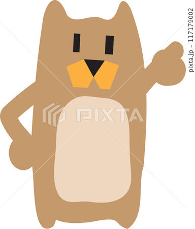The Bear drawing cartoon style for sticker or stamp concept 117179002