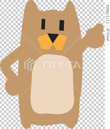 The Bear drawing cartoon style for sticker or stamp concept 117179002