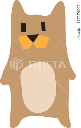 The Bear drawing cartoon style for sticker or stamp concept 117179003