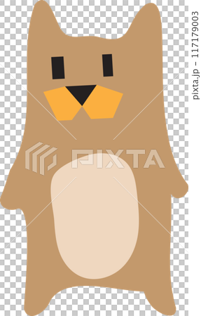 The Bear drawing cartoon style for sticker or stamp concept 117179003