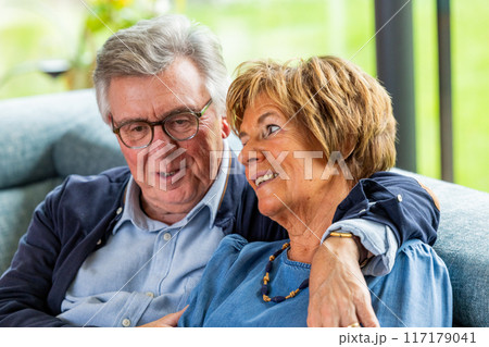 A Joyful Senior Couple Sharing Precious Moments Together in Their Golden Years of Life 117179041