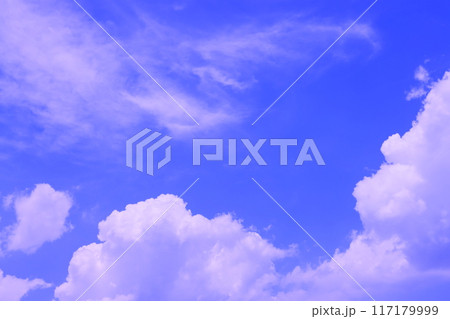 雲のある青空 (背景素材) 雲のある青空 (背景素材) 117179999