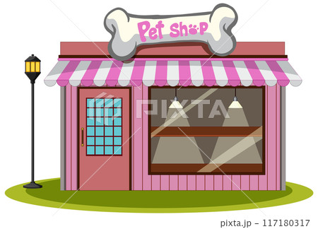 Charming Pet Shop Illustration 117180317