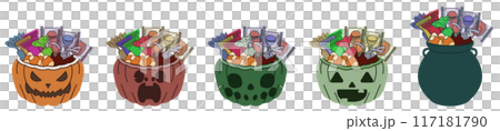 萬聖節罐裝滿糖果 117181790