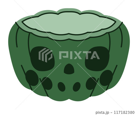 何も入っていないハロウィンポット 117182380