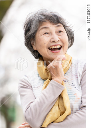 シニア女性　ポートレート 117183046