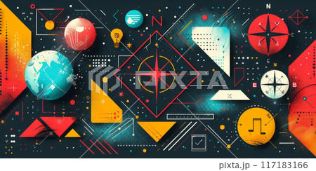 Adventurous back-to-school background, daring...のイラスト素材 [117183166] - PIXTA