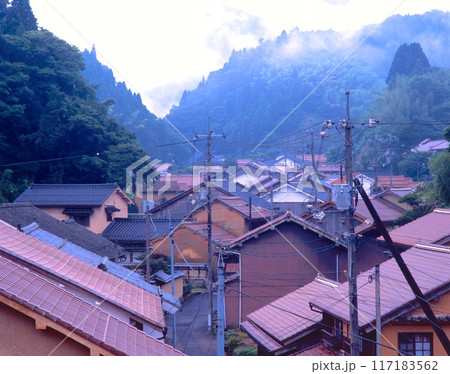 「世界文化遺産」石見銀山、大森銀山(大森町）の伝統的な町並み/重要伝統的建造物群保存地区 117183562