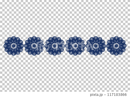 藍色花朵圖案蕾絲線 藍色花朵圖案蕾絲線 117183866