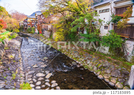 【静岡県】秋の修善寺温泉　桂川の紅葉 117183895