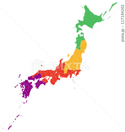 日本列島　気温分布サンプル例 117184202