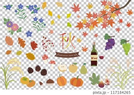 秋季矢量插圖集 117184265