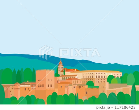 アルハンブラ宮殿　alhambra　グラナダ　granada　スペイン　spain 117186425