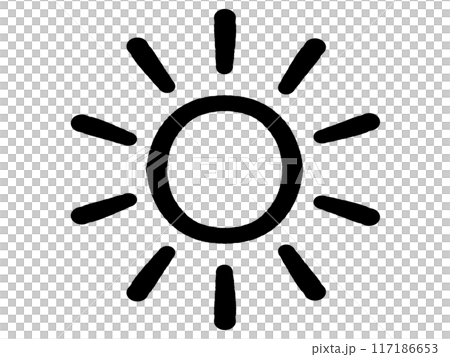 シンプルな太陽のイラスト素材 シンプルな太陽のイラスト素材 117186653