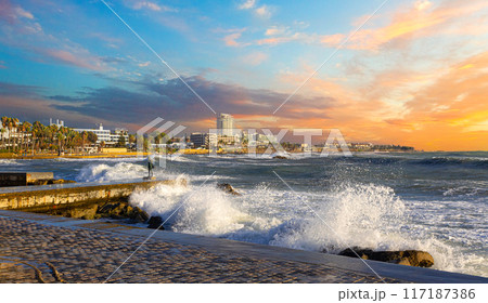 Paphos at sunset, Cyprus Paphos at sunset, Cyprus 117187386